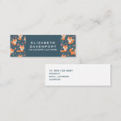 Niedliche Orange Fox Musterzeichnung Mini Visitenkarte (Vorne/Hinten)