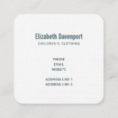 Niedliche Orange Fox Musterzeichnung Quadratische Visitenkarte (Rückseite)