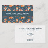 Niedliche Orange Fox Musterzeichnung Visitenkarte (Vorne/Hinten)