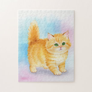 Niedliche orange getigerte Katze Puzzle