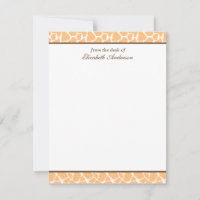 Niedliche Orange Giraffe Muster flache Mitteilungs