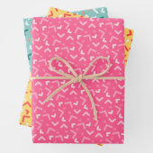 Niedliche Orange Green Red Wrapping Paper Sheets Geschenkpapier Set (Beispiel)