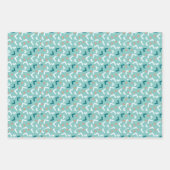 Niedliche Orange Green Red Wrapping Paper Sheets Geschenkpapier Set (Vorderseite 3)