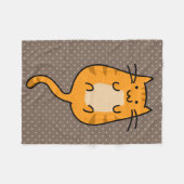 Niedliche orange Katze Fleecedecke (Vorderseite (Horizontal))