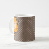 Niedliche orange Katze Kaffeetasse (Vorderseite Links)