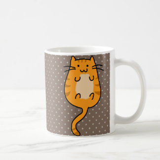 Niedliche orange Katze Kaffeetasse