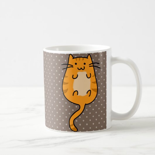 Niedliche orange Katze Kaffeetasse (Rechts)