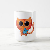 Niedliche orange Katze mit Stern Kaffeetasse (Mittel)