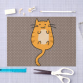 Niedliche orange Katze Seidenpapier (Handwerk)