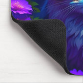 Niedliche Orange Kitty Cat bei Blume Mousepad (Ecke)