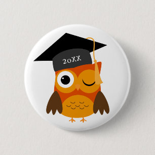 Niedliche orange kundenspezifische Klasse der Button