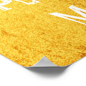 Niedliche orange Kürbiszauber Zitat Goldkunst Poster (Ecke)