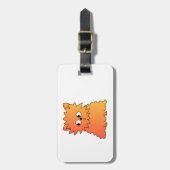 Niedliche orange lange Haar-Katze Gepäckanhänger (Vorderseite vertikal)