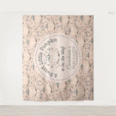 Niedliche Orange Little Pumpkin Baby Dusche Hinter Wandteppich (Vorderseite)