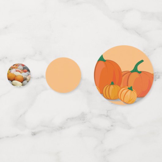 Niedliche Orange Pumpkins Konfetti (Vorderseiten)