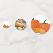 Niedliche Orange Pumpkins Konfetti (Rückseiten)