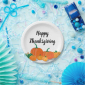 Niedliche Orange Pumpkins Pappteller (Party)