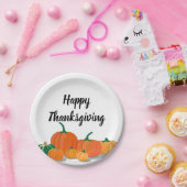 Niedliche Orange Pumpkins Pappteller (Party)