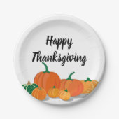 Niedliche Orange Pumpkins Pappteller (Vorderseite)