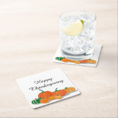 Niedliche Orange Pumpkins Rechteckiger Pappuntersetzer (Vor Ort)