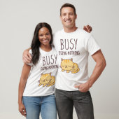 Niedliche Orange Tabby Cat beschäftigt, tut nichts T-Shirt (Unisex)