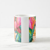 Niedliche Orange Tabby Katze Hübsche Blumenkatze L Kaffeetasse (Mittel)