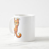 Niedliche Orange Tabby-Katze Kaffee Kaffeetasse (Vorderseite Links)