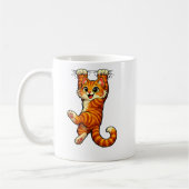 Niedliche Orange Tabby-Katze Kaffee Kaffeetasse (Links)