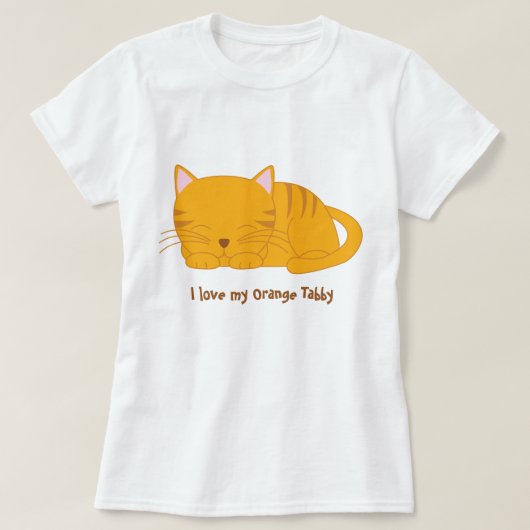 Niedliche orange Tabby-Katze T-Shirt (Design vorne)