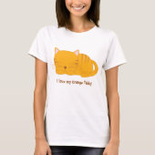 Niedliche orange Tabby-Katze T-Shirt (Vorderseite)