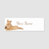 Niedliche Orange Tabby Katzen Kätzchen Custom Namensschild (Vorderseite)