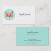 Niedliche orange Tabby-Katzen-tragende Gläser Visitenkarte (Vorne/Hinten)