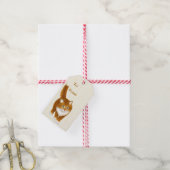 Niedliche Orange Tabby Kitten - Geschenkartikel Geschenkanhänger (Mit Garn)