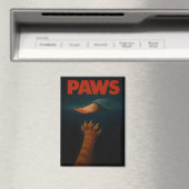 Niedliche Orange Tabby vs Menschenfuß Magnet (In Situ (Geschirrspüler))
