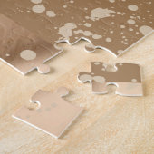 Niedliche Orange & White Cat mit Brillenpuzzle Puzzle (Seite)