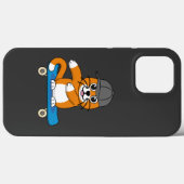 Niedliche orangefarbene Katze auf Skateboard Carto Case-Mate iPhone Hülle (Rückseite (Horizontal))