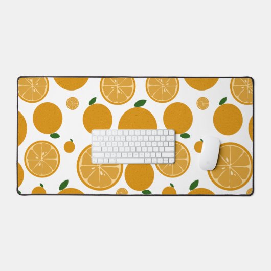 Niedliche Orangefarbene Musterschreibmatten Schreibtischunterlage (Tastatur & Maus)