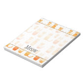 Niedliche orangefarbene Punkte und Katzen Notizblock (Rotiert)