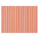 Niedliche orangefarbene Streifen Tischdecke (Vorderseite (Horizontal))