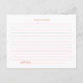 Niedliche orangefarbene und hellrosa Blumenzellenk Begleitkarte (Rückseite)