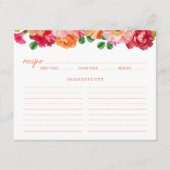 Niedliche orangefarbene und hellrosa Blumenzellenk Begleitkarte (Vorderseite)