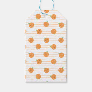 Niedliche Orangen drucken - Geschenkmarken Geschenkanhänger
