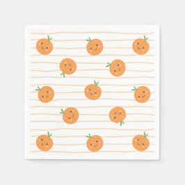 Niedliche Orangen drucken - Napkins Serviette