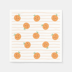 Niedliche Orangen drucken - Napkins Serviette
