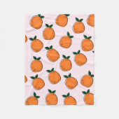 Niedliche Orangen-Fleece-Blanke Fleecedecke (Vorderseite)