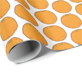 Niedliche Orangen Geschenkpapier (Rolleneckpunkt)