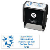 Niedliche Orangen-Goldfisch-Cartoon-Abbildung Permastempel (Beispiel)