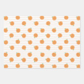 Niedliche Orangen-Printwerbung - Set für Papierver Geschenkpapier Set (Vorderseite 2)