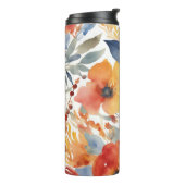 Niedliche Orangen- und Rotwasser-Blume Thermosbecher (Nach links gedreht)