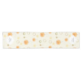 Niedliche Orangen und Sterne auf Beige Kurzer Tischläufer (Horizontal)